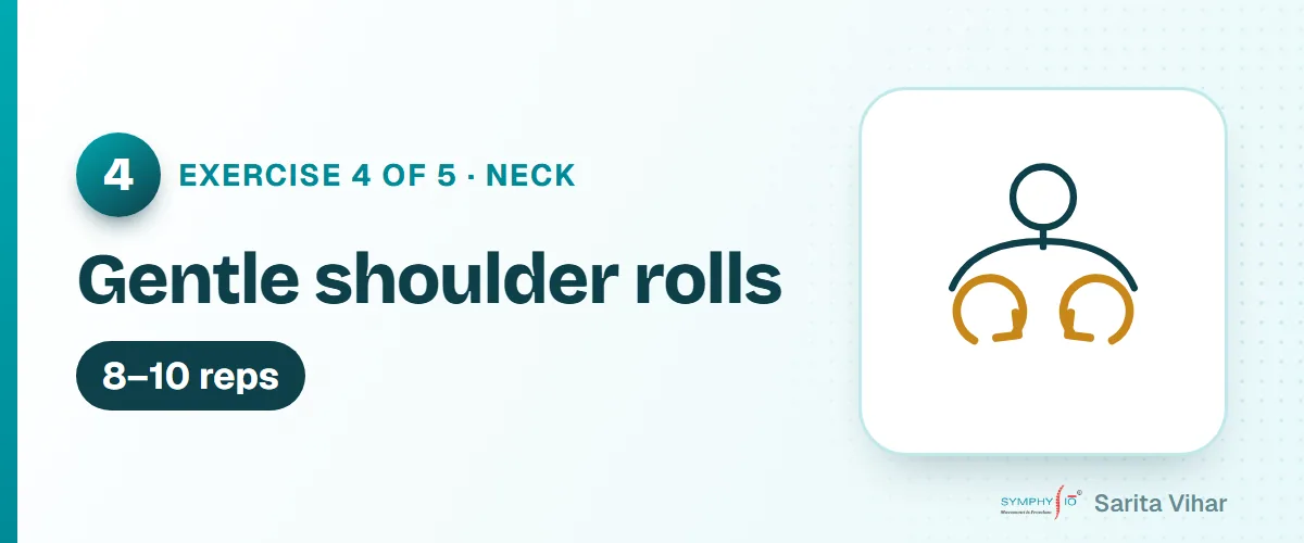 Shoulder rolls exercise for neck and shoulder tension