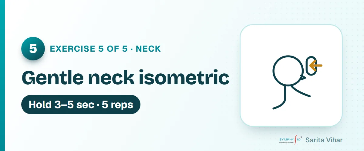 Isometric neck strengthening exercise for cervical spondylosis