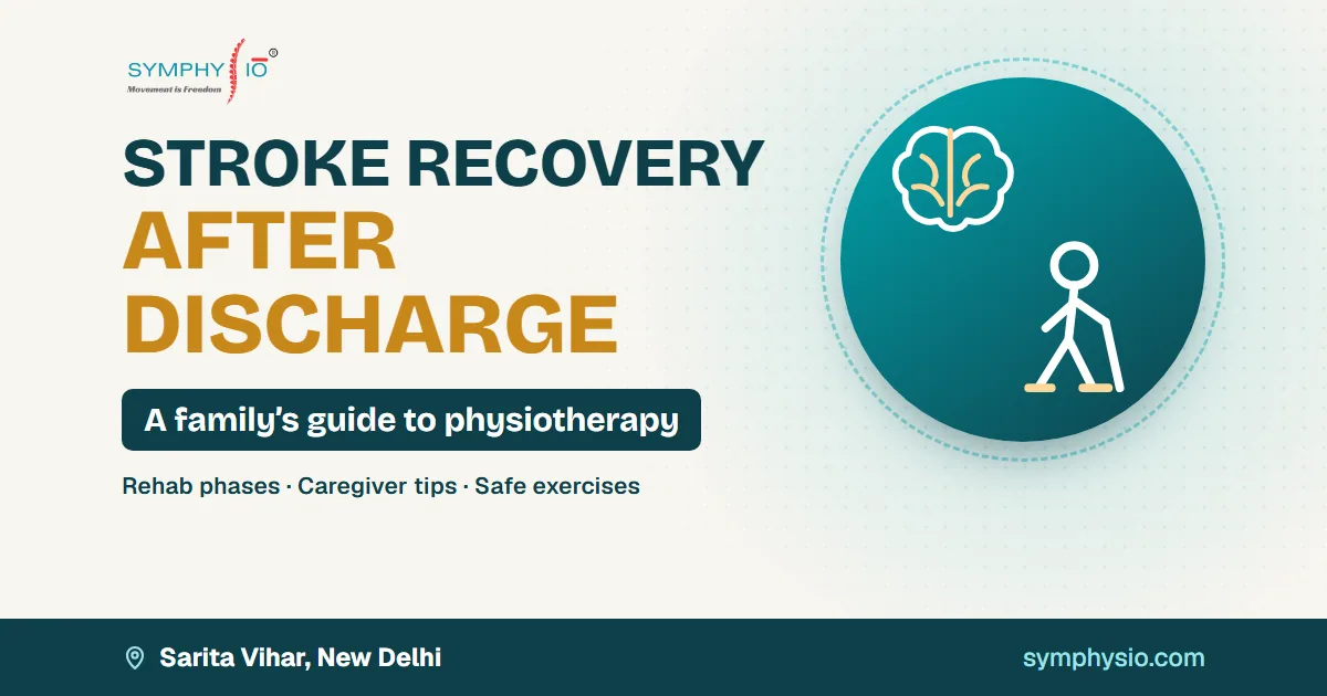 Neuro physiotherapist helping a stroke survivor practise safe walking during rehabilitation at a physiotherapy clinic in Sarita Vihar, New Delhi