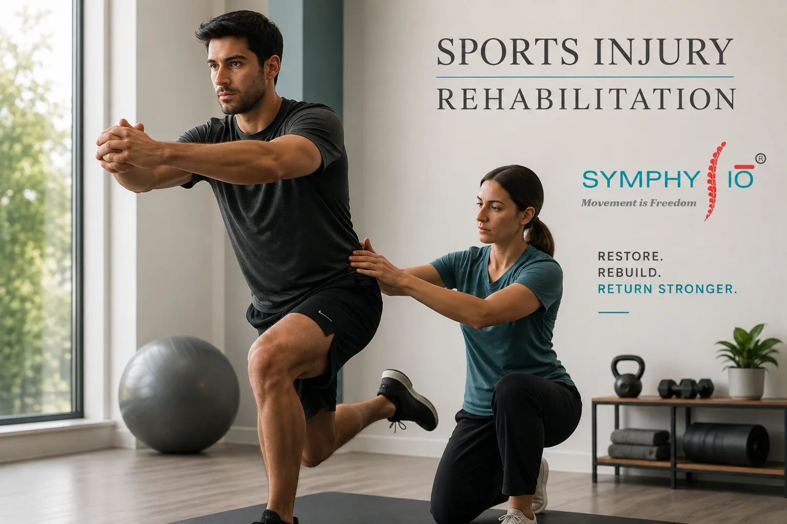 Sports injury rehabilitation at Symphysio Sarita Vihar